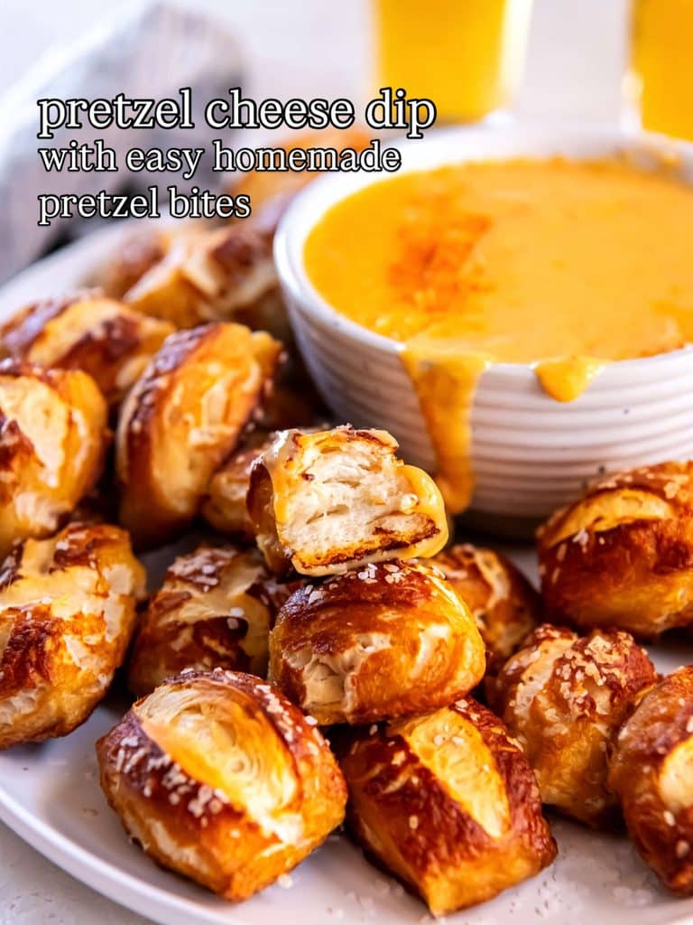 Soft Pretzel Bites With Warm Beer Cheese Dip