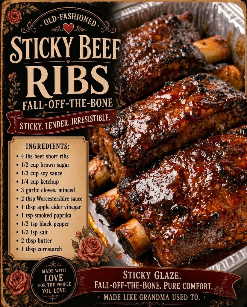 Sticky Beef Ribs Bbq
