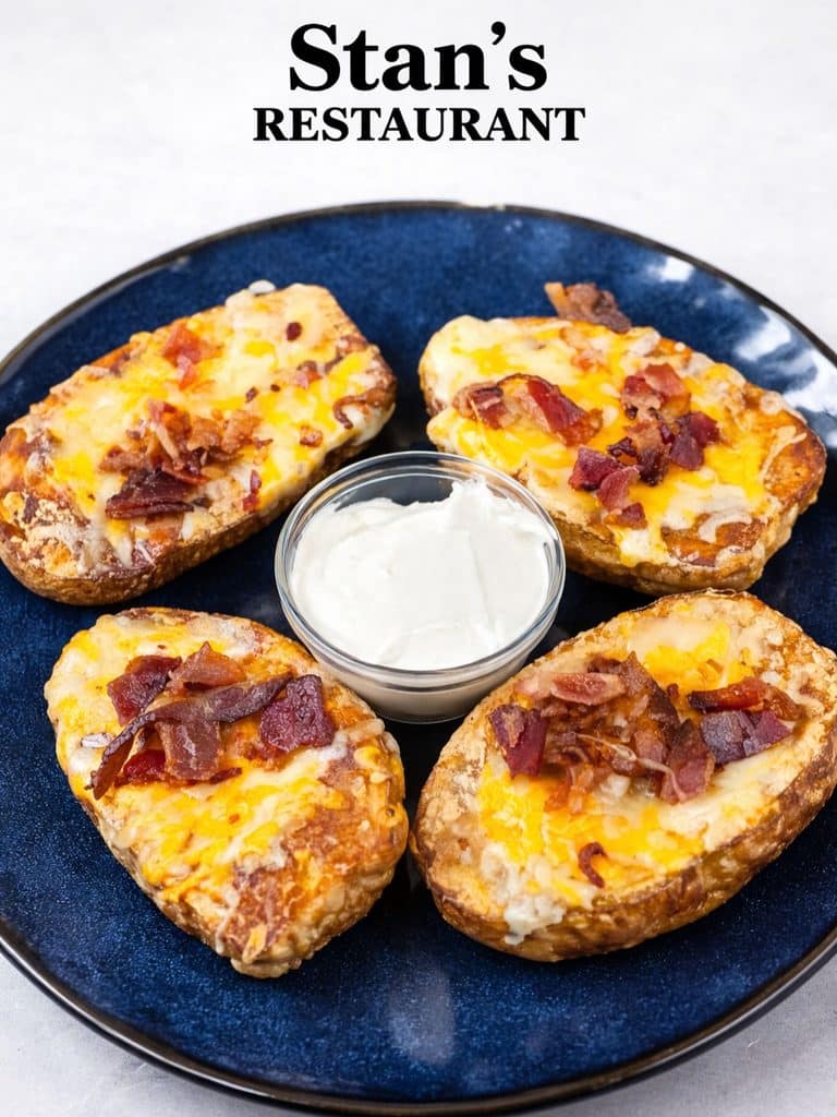 Three-Cheese Bacon Potato Skins