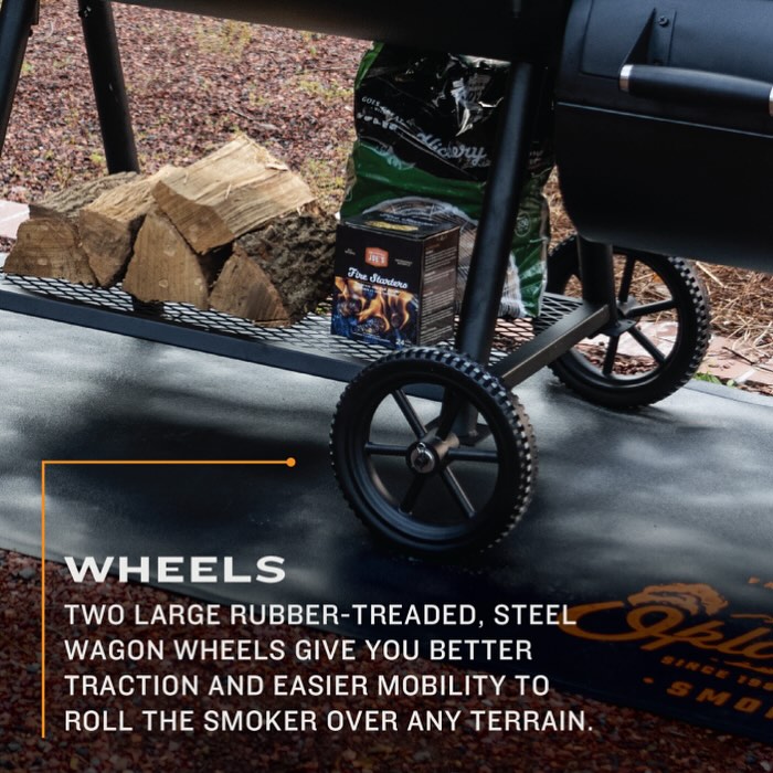 Oklahoma Joe’s Highland Classic Bbq: Low &Amp; Slow On An Offset Smoker 5 Two Large Wheels For Easy Mobility