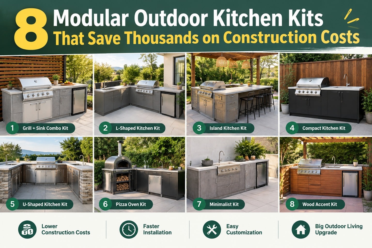 8 Modular Outdoor Kitchen Kits That Cut Costs