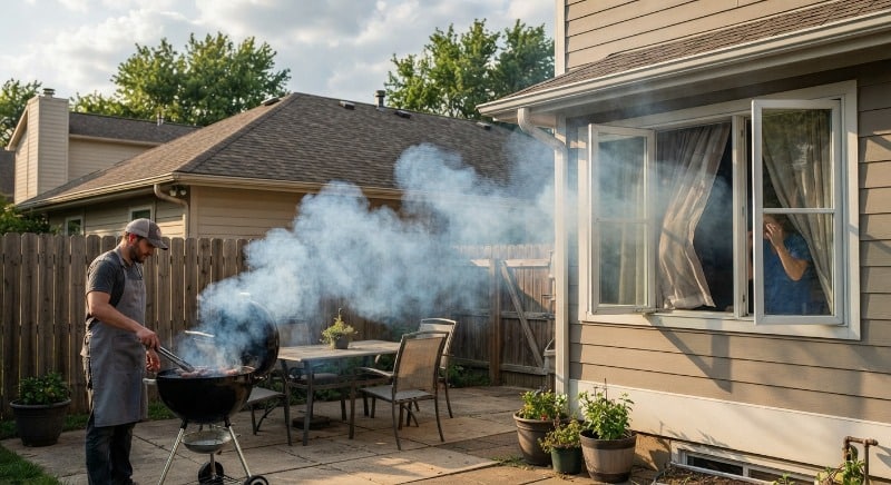 Bbq Smoke Going Into Your Neighbor’s Living Area