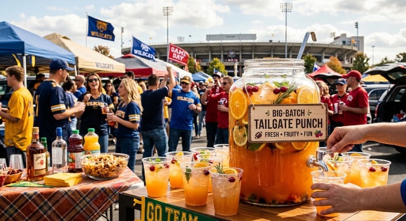 13 College Tailgating Food So Good, Everyone Will Crowd Around The Table 13 Big-Batch Tailgate Punch