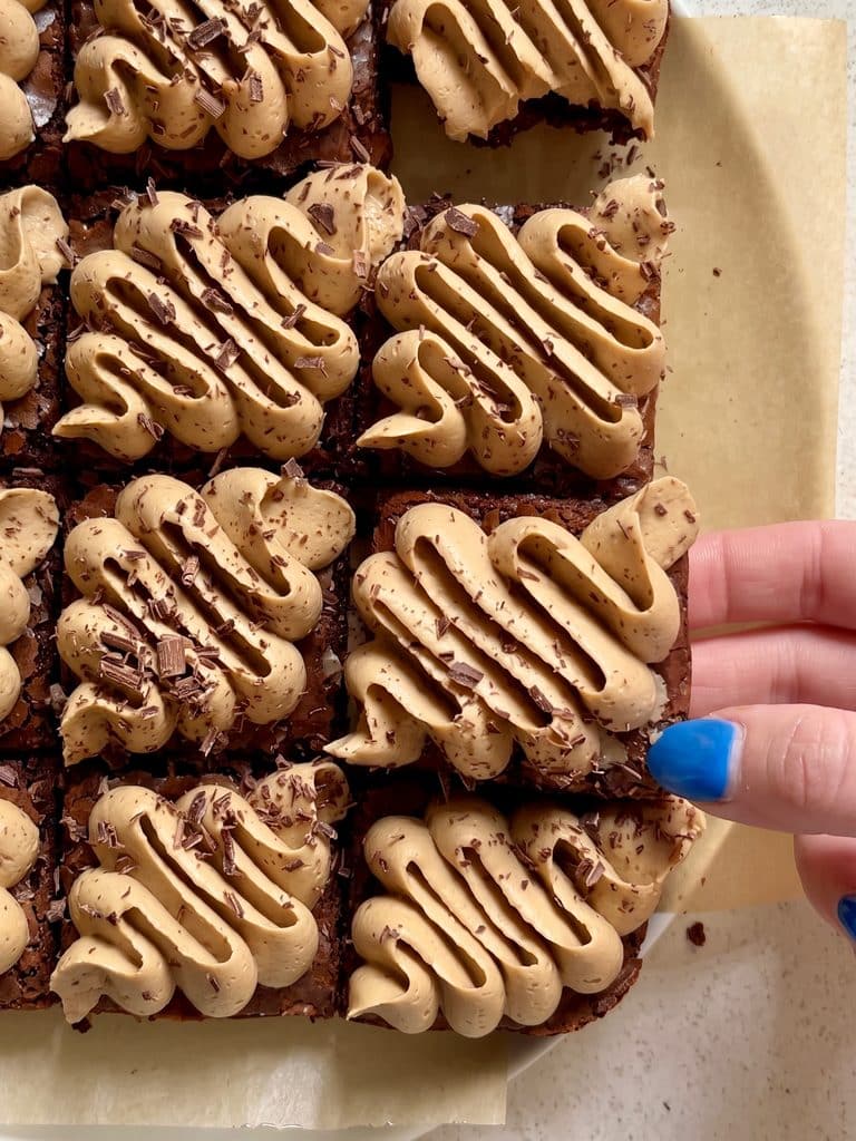 Brownie Bites With Espresso Ganache