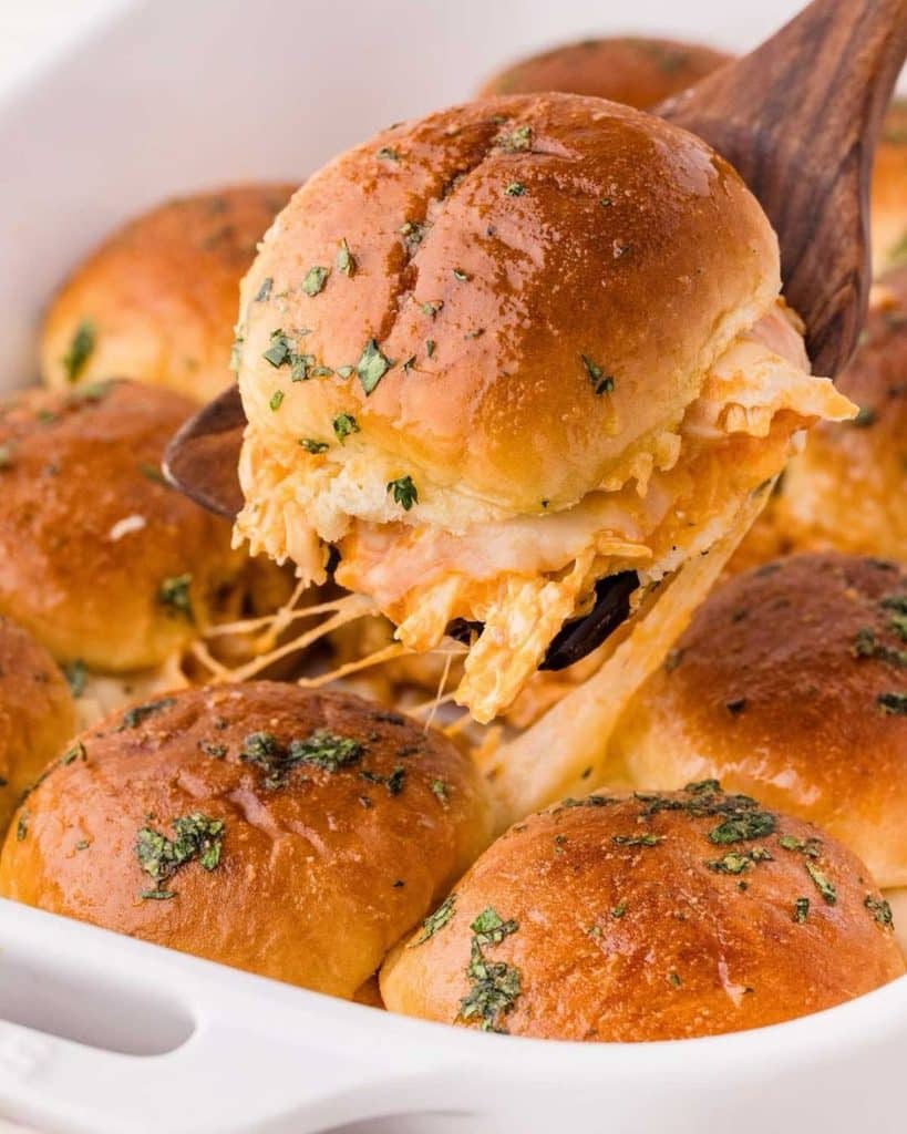 Buffalo Chicken Parmesan Sliders 
