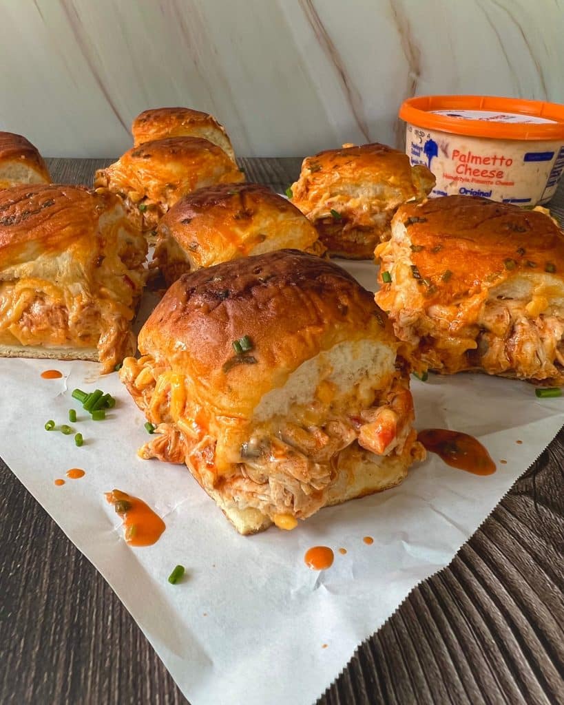 Cheesy Buffalo Chicken Sliders 