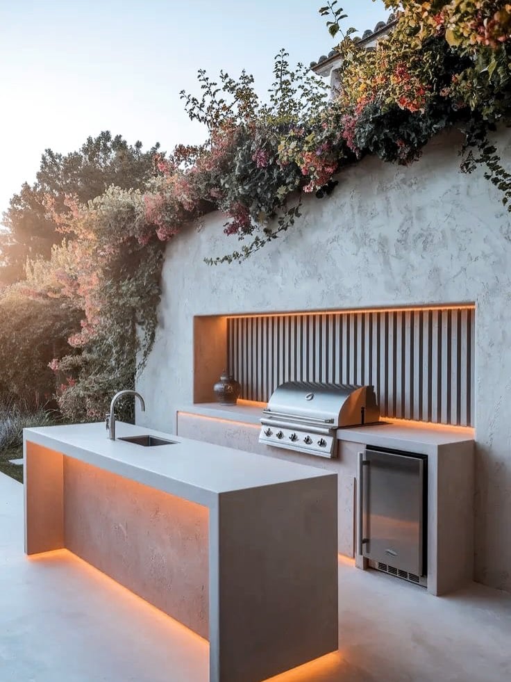 Concrete-Look Modular Outdoor Kitchen Kits