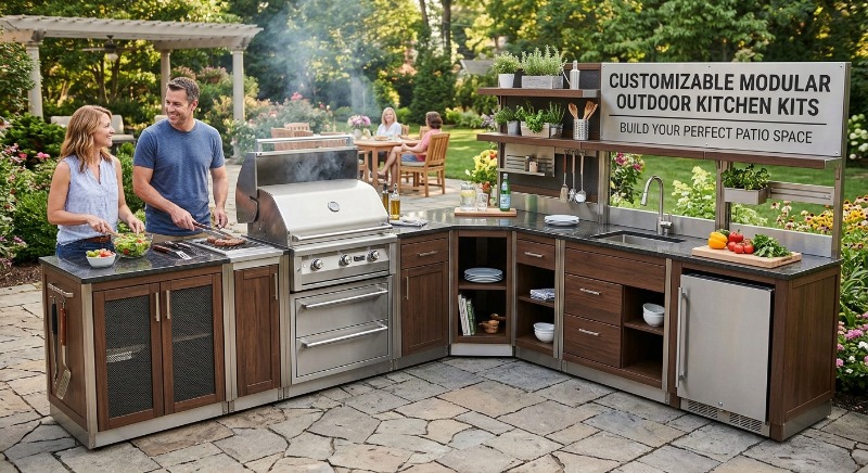 Customizable Modular Outdoor Kitchen Kits