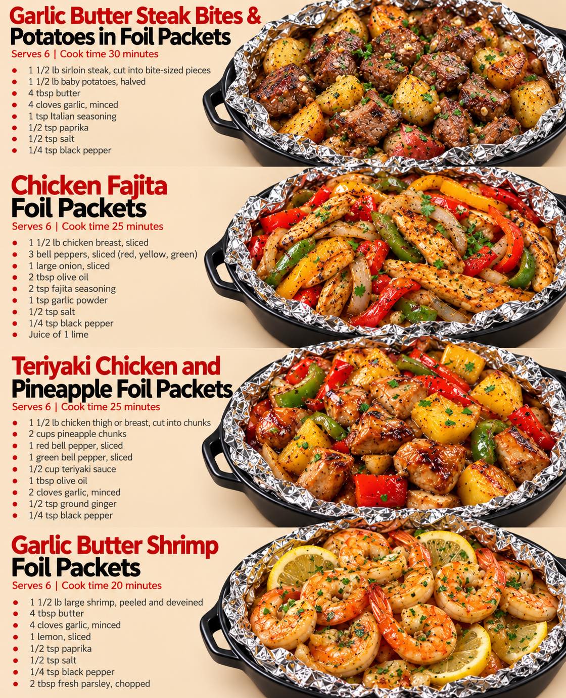 Easy Foil Packet Meals For People On The Go