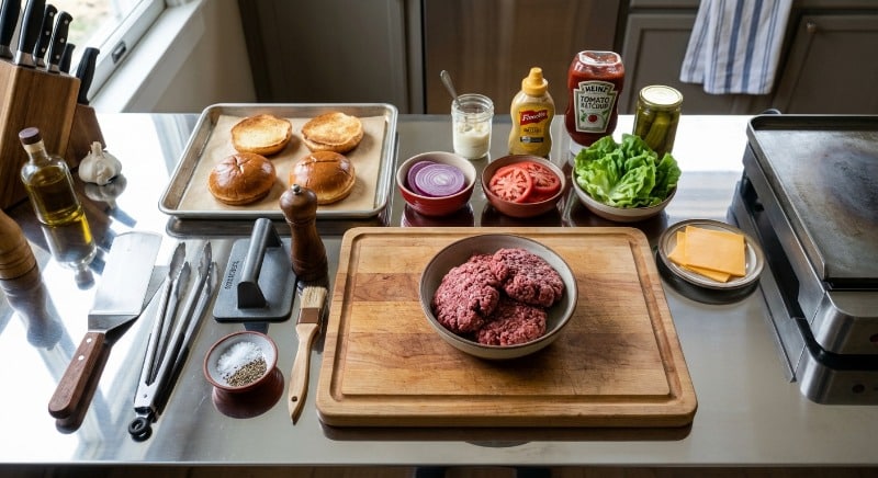 Backyard Burgers That Mean Business 2 Equipment And Ingredient To Make Hamburgers