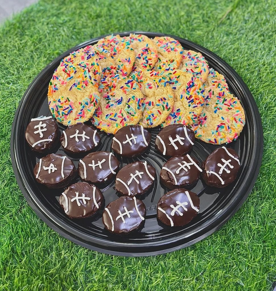 Football Brownie Bites