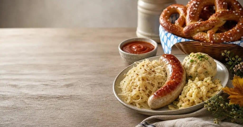 German Beer-Basted Bratwursts With Sauerkraut