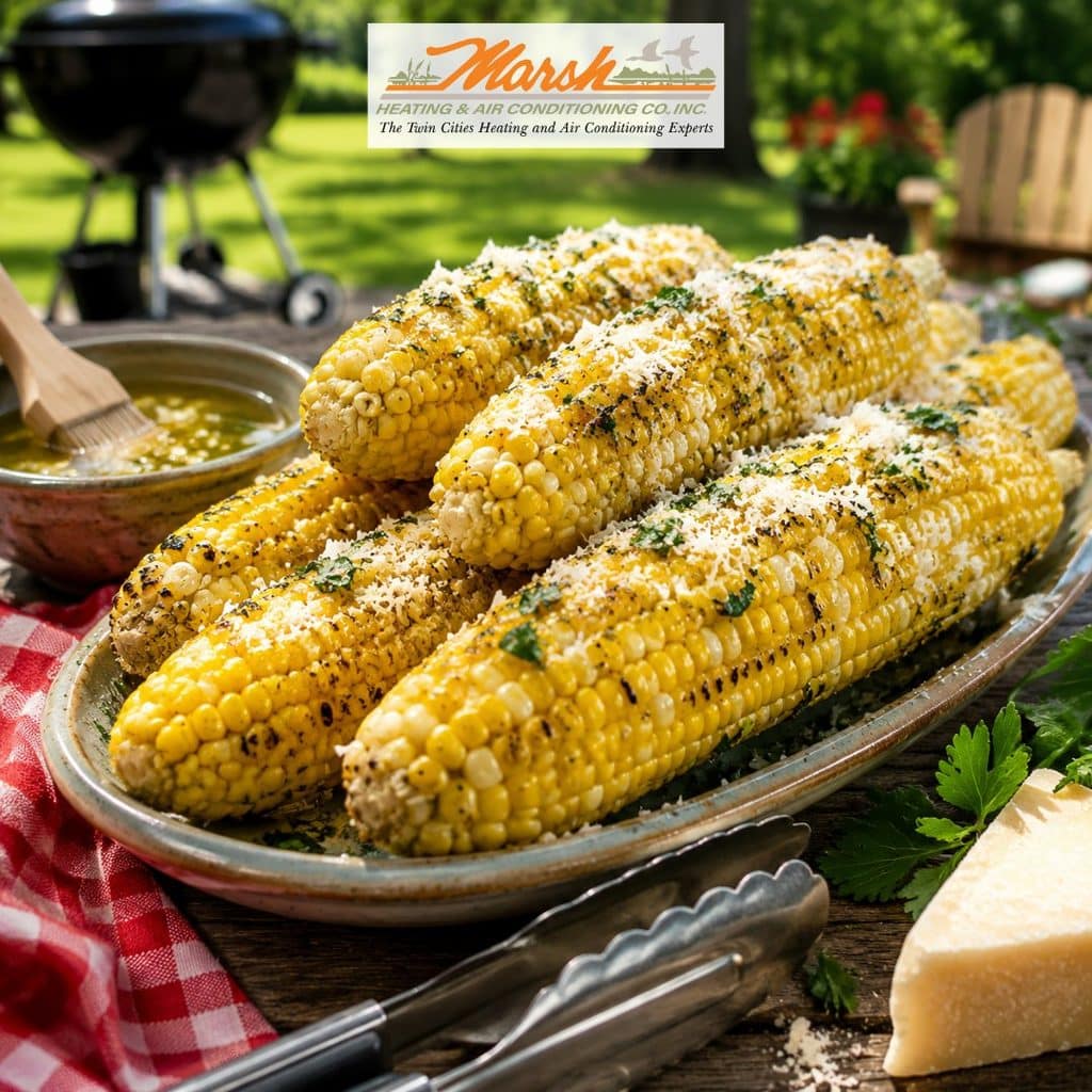 Grilled Garlic Parmesan Corn On The Cob