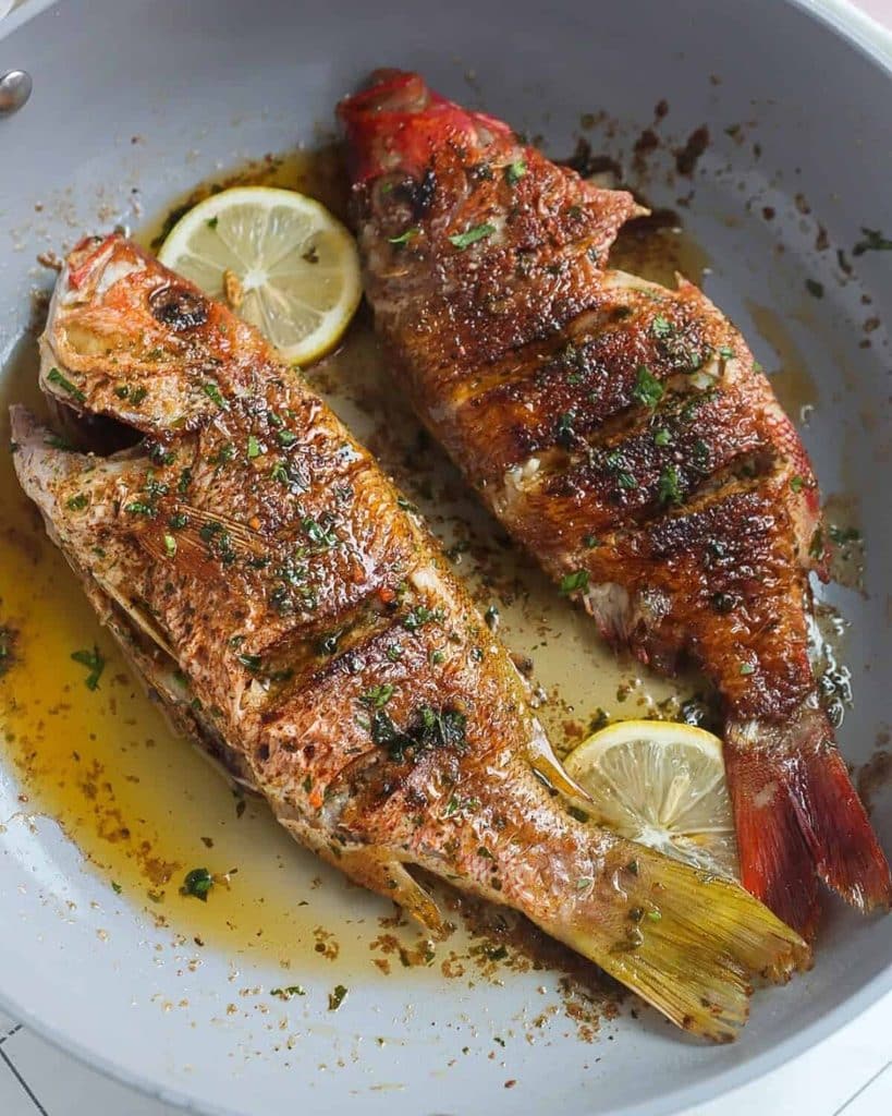 Pan-Seared Red Snapper Finishes With A Complex Prik Nam Pla Sauce 1 Grilled Red Snapper