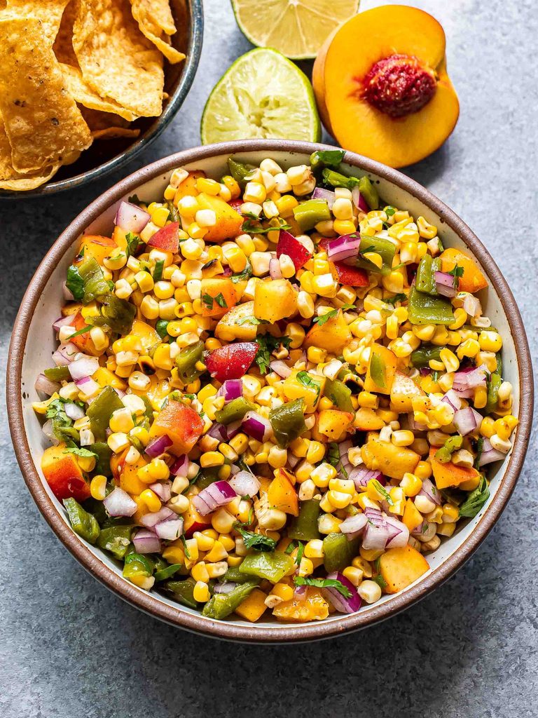 Peach-Corn Salsa Dip