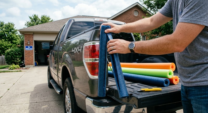 Pool Noodle Bumper And Tailgate Protectors