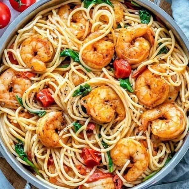 Shrimp Noodles And Veggie Bowl