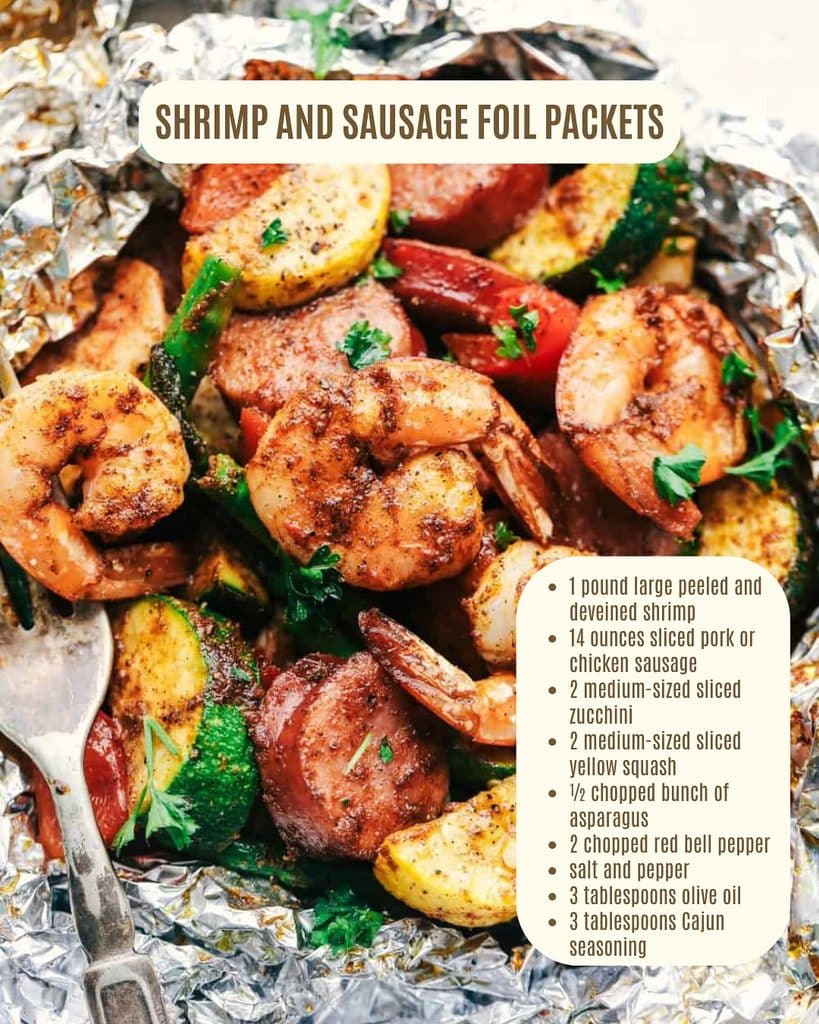 Easy Foil Packet Meals: Perfect Grilled Meat And Veggies With Zero Cleanup 2 Shrimp Potato Bell Peppers And Broccoli Foil Pack Meal