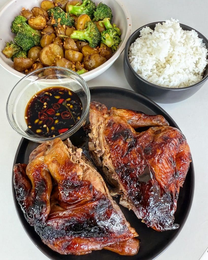 The Ingredients Bbq Bark And Sauce Make Lechon Manok Taste Great 